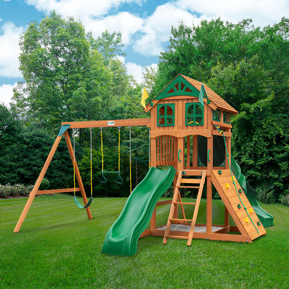 Outing w/ Tube Slide Swing Set Dallas Playset Company